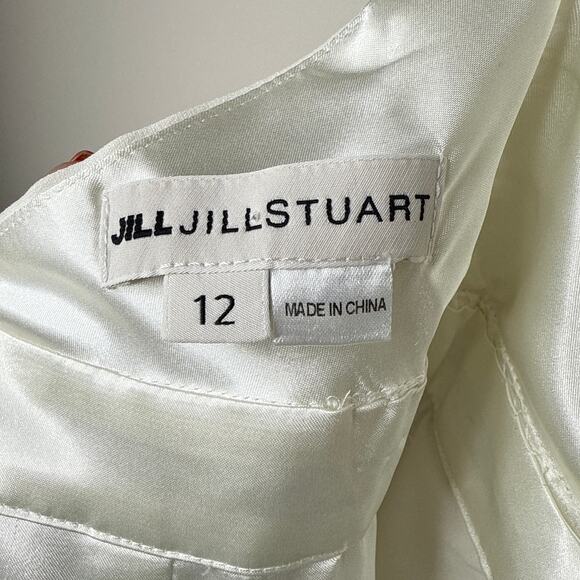 Jill Jill Stuart Mara Deep V Jumpsuit Off White Size 12 Anthropologie Open Back - Picture 11 of 13